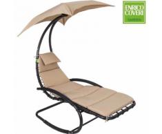 Dondolo da Giardino Poltrona Sospesa Sofa Relax Lounge Bed Beige Enrico Coveri