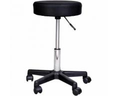 HomCom Sgabello Girevole in Tessuto di Maglia Altezza Regolabile, nero/rosso/bianco