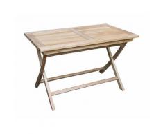 TAVOLO DA GIARDINO BAR ESTERNO IN TEAK LIPARI 120X70 CM PIEGHEVOLE - GREENWOOD MOJA