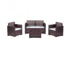 SALOTTO ARREDO MOBILI DIVANO POLTRONE TAVOLINO ESTERNO GIARDINO ALABAMA RATTAN - NO BRAND