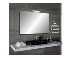 Irina - specchio reversibile da bagno filo lucido 90x60 cm con lampada led 5w - BATHMAN