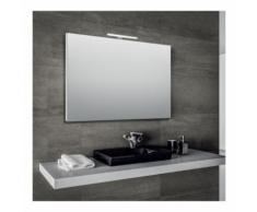 Innovo - specchio reversibile da bagno filo lucido con telaio perimetrale e lampada led, dimensioni