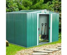 Casetta Ripostiglio per Utensili da Giardino in Lamiera di Acciaio 260x310x187cm - BAKAJI