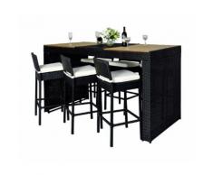 Set Mobili da Giardino in polyrattan 13 pezzi, nero B - OUTSUNNY