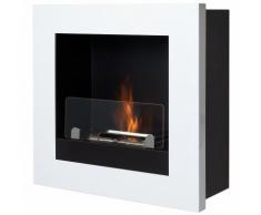 CAMINETTO RUBY A BIOETANOLO MODELLO ASOLO IN ACCIAIO BIANCO - TECNO AIR SYSTEM