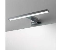 Lampada a led per specchio da bagno cm 30 cromata per applicazione a muro - ARES