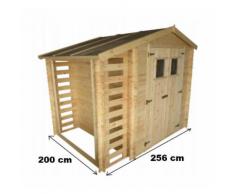 Casetta Legno Legnaia 256x200x218 Abete Armadio Ripostiglio Attrezzi Blockhouse - SEMA FB