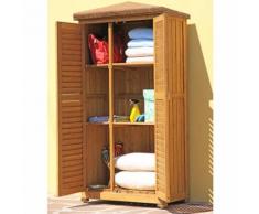 Armadio Mobile Mobiletto Da Giardino In Legno Box Porta Attrezzi Per Esterno - TADDEI