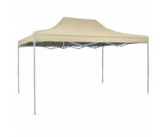 vidaXL Gazebo ad Apertura Automatica 3x4,5 m Bianco Panna