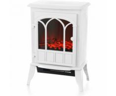 Divina Fire Camino elettrico finta fiamma 2000W Chantigo Bianco
