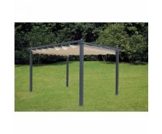 PERGOLA GAZEBO VERANDA GIARDINO IN ACCIAIO 300x400x230H CM TELO RETRATTILE PVC - NO BRAND
