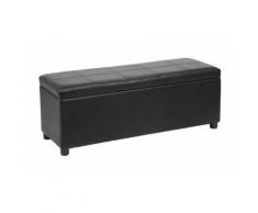 Ottomana (119 x 38 x 45 cm)(nero) Seduta comoda Panca imbottita Sgabello Panca letto Cassapanca