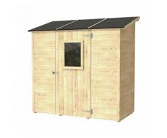 Casetta Box Capanno In Legno Per Attrezzi Con Porte E Finestra 207x102x224cm - TADDEI