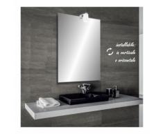 Zara - specchio reversibile da bagno filo lucido 60x80 cm con lampada alogena 25w - BATHMAN
