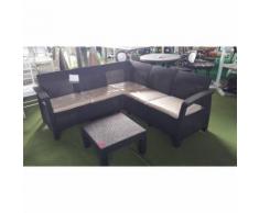 SET DA GIARDINO IN RESINA AD ANGOLO MOD. CORNER COLORE GRIGIO 190X190X78H CM - KETER