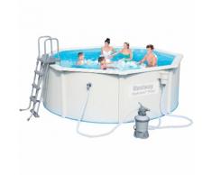 Bestway Piscina fuoriterra in lamiera 360x120cm + pompa sabbia scaletta 56574
