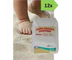 Sabbia gioco bimbi certificata A.C.S. - 12 sacchi da kg. 25 - sabbiera bambini - WUEFFE