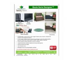 BAULE CONTENITORE CASSAPANCA ACCIAIO 128X64X63 Arredo Giardino Esterno Lacogreen