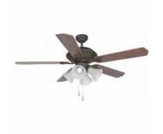 Ventilatore con luce CORSO mogano rovere FARO 33274