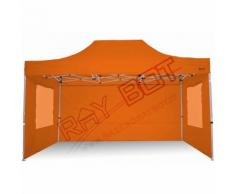 Gazebo Pieghevole 3x4,5 Arancione RAY BOT CON FINESTRE