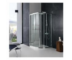 BOX DOCCIA SEMICIRCOLARE 80x80 CRISTALLO TRASPARENTE GIADA - KIAMAMI VALENTINA