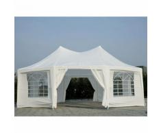 Bc-elec Gazebo di giardino, pergolato per ricevimento, padiglione da giardino ottagonale, 6,8 x 5 m