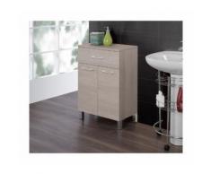 FERIDRAS BASE DOPPIA 60 CM ROVERE CHIARO ARREDO BAGNO | Rovere chiaro