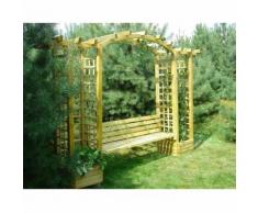 Evergreen Pergola ad arco tondo + panchina + fioriere 210x350x72 EG51769