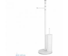 Piantana Porta Scopino Asciugamani Portasalviette in Acciaio Bianco mod. Windor - METAFORM