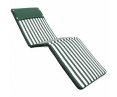 Cuscino per lettino sfoderabile impermeabile esterno VERDE A STRISCE CU805681 - BRICOBRAVO