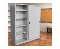 Armadio in Metallo Ufficio per Archiviazione ad Ante Scorrevoli Dim. 180x45x250h - FLEDA TRADING