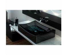 Lavabo Rettangolare In Ceramica Da Appoggio 51x37x12cm Mosetti Roma Nero