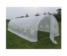 Serra tunnel da giardino con porta battente MIMOSA - 24 m² - 8 x 3 x 2 m - HABITAT ET JARDIN