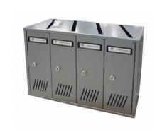 Cassette Postali Silmec 6 Elementi 31706 Silver per Interni 67x23x33H cm