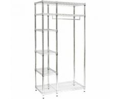 Stender Appendiabiti In Acciaio Cromato 90X45X180Cm Archimede D1634518CR