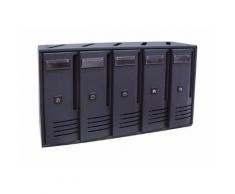 CASSETTA POSTALE AD ELEMENTI ALUBOX 6P NERO SR.CUBO - DCK