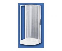 BOX DOCCIA RIDUCIBILE a SOFFIETTO SEMICIRCOLARE CM 90x90 h.184 con APERTURA REVERSIBILE - CR SMART