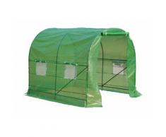 Outsunny Serra da Giardino con Tetto Arrotondato in PE, 2.5x2x2m