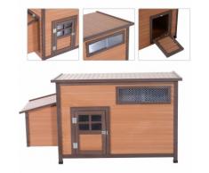 PawHut Pollaio Casetta da Giardino per 2-4 Galline, 146x75x77.5cm