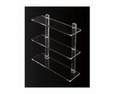 Scaffale con mensole in plexiglass Tl.bath LUCE Art.L001/40 | L. 400 - fissaggio-adesivo