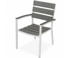 Evergreen Poltrona struttura alluminio polywood grigia arredo esterno giardino BALOS 48792