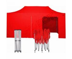 Gazebo Pieghevole 3x6 ROSSO RAY BOT + 4 Teli Laterali PVC 350g