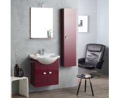 Arredo Composizione Bagno Cm. 58 Con Colonna 31cm Amaranto