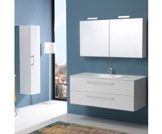 Mobile Bagno 120 Cm Con Cassetti Boston In Bianco Lucido Sp.contenitore