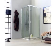 Box Trasparente Per Doccia Quadrato 90x90 Design Altezza 195 Cm