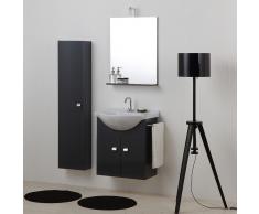Coppia Mobiletto Piccolo 58cm Con Colonna Sospesa 31cm Grigio Grafite