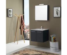 Mobile Bagno 60 Cm Con Ante Boston In Tanner Specchio Contenitore