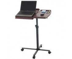 Tavolino / Leggio STAND TOP, altezza regolabile, con ruote, ripiano in legno color noce