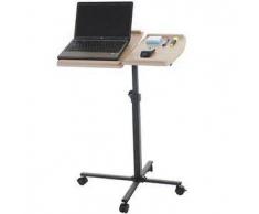 Tavolino / Leggio STAND TOP, altezza regolabile, con ruote, ripiano in legno color pino