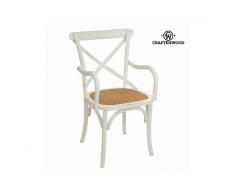 Sedia con braccioli legno bianca by Craften Wood